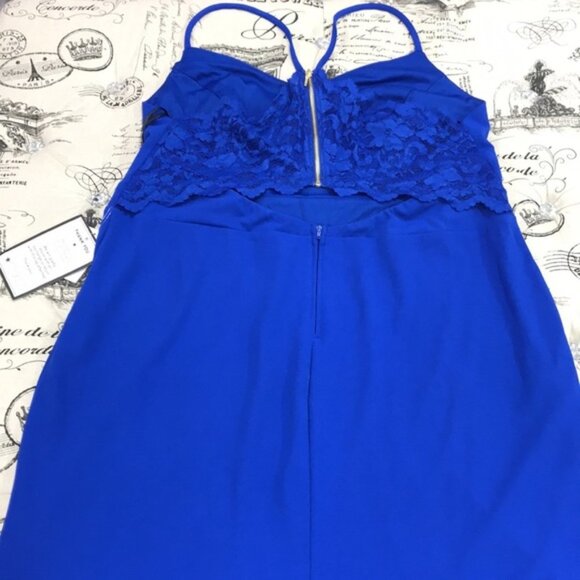 B Darlin Trendy Plus Size Lace-Back Gown - Picture 7 of 8